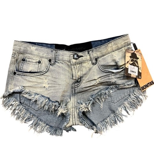 ONE TEASPOON BONITA LOW WAIST DENIM SHORT, Peroxide Color NWT, Size 28 AU/ 6 US - Picture 3 of 10