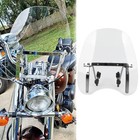18"x16" Clear Motorcycle Windscreen Shield For Harley Sportster Heritage Softail