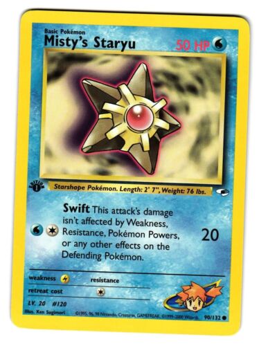 Misty's Staryu 90/132 Gym Heroes 1st Edition 2000 Light Play LP - Picture 1 of 2