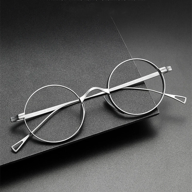 Gafas de titanio gafas retro redondas mujeres hombres monturas de gafas japonesas Foto 4 de 4