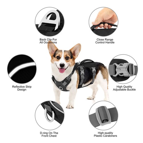 Escape proof No Pull Dog Harness Reflective Training Pet Vest with Handle Adjust - Picture 14 of 19