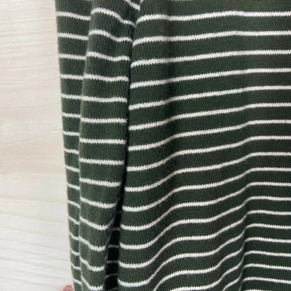 Joe Fresh Suéter Mujer M Verde Algodón Rayas Manga Larga Cárdigan Frente Abierto Foto 4 de 4