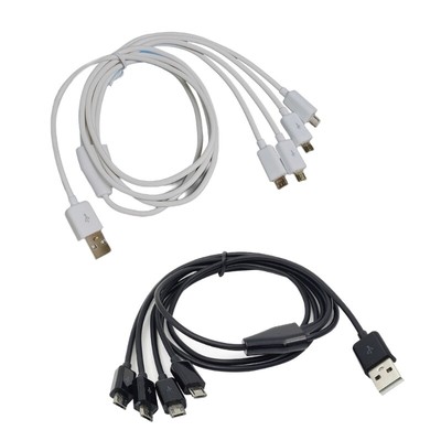 Convenient Micro USB Splitter Cable 4 in 1 USB Male to Micro USB Male Power Cord