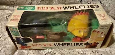 NIB CHILD GUIDANCE TOY WILD WEST WHEELIES #660 COWBOY & INDIAN