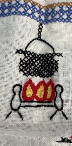 Vtg Handmade Embroidery Sampler "If Mother Says No - Ask Grandmother" Cross Stch - Picture 6 of 12