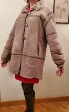 Cappotto in Montone donna Giacca Shearling Vera Pelle Vintage  Taglia 46