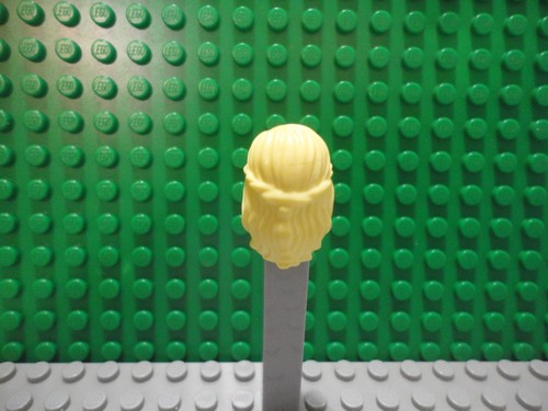 Lego mini figure 1 Bright Light Yellow Female Hair Mid Length Braided NEW - Picture 3 of 3