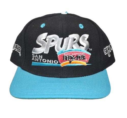 VINTAGE RARE San Antonio Spurs Sports Specialties Black Snap  display picture 3
