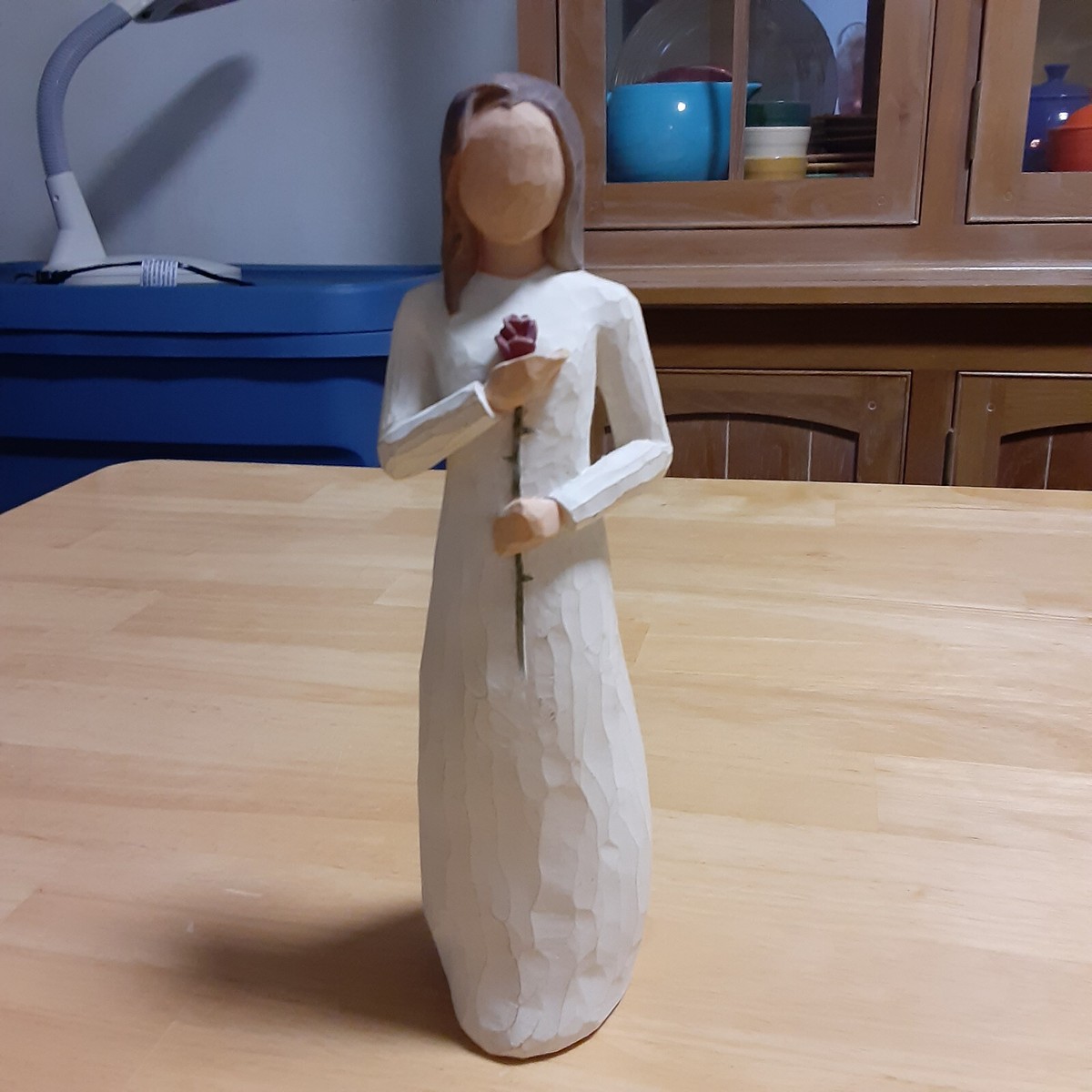 2003 Willow Tree Figurine - Love holding rose - #26112 Tall - No