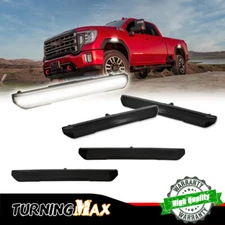 For 20+ GMC Sierra 2500 3500 Smoked Front + Rear White LED Side Marker Light Set