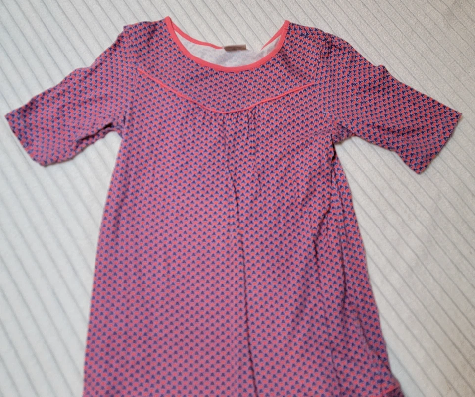 Vestido para niñas Hanna Andersson Búho Cintura Caída talla 160 EE. UU. 14 púrpura rosa manga corta Foto 3 de 4