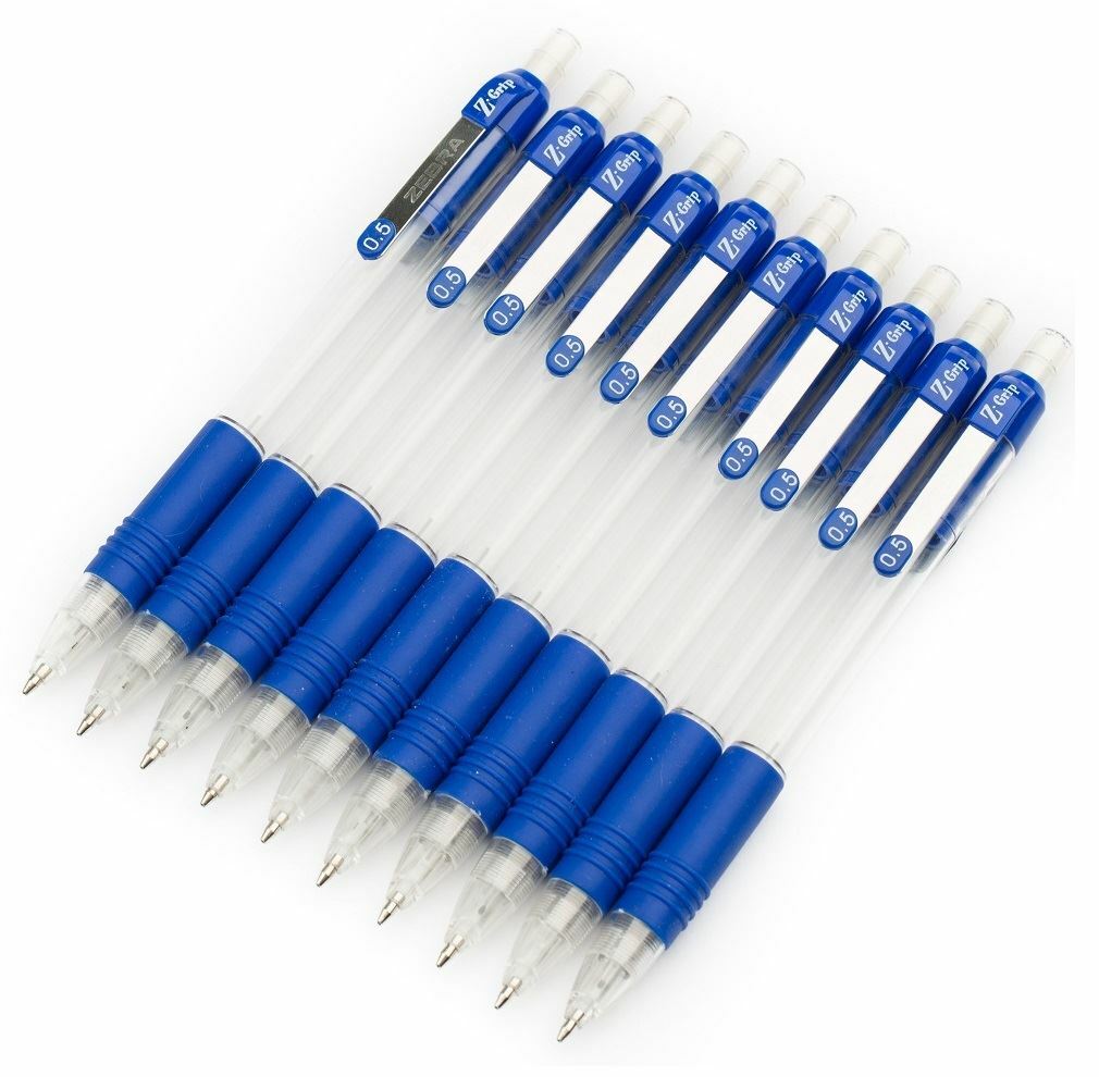 Zebra Z-Grip Mechanical Pencils 0.5mm HB - Blue, 12 Pack