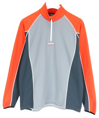 Peak Performance Mid LS Sweatshirt Herren 2XL Übergröße Hoch Hals Halb Zip Logo