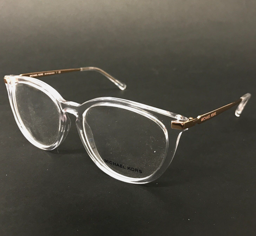 Michael Kors Eyeglasses Frames MK 4074 Quintana 3050 Clear Gold Round 51-16-140 - Picture 1 of 11