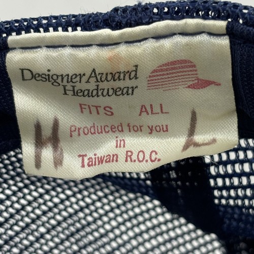 VTG Atlanta Braves Trucker Hat MLB Blue Mesh Back Snapback Baseball Cap 1980s - Picture 16 of 23