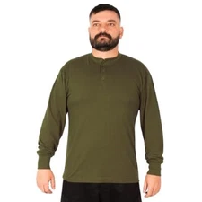 Rothco Olive Drab Long Sleeve Henley T-Shirt 21025 - M
