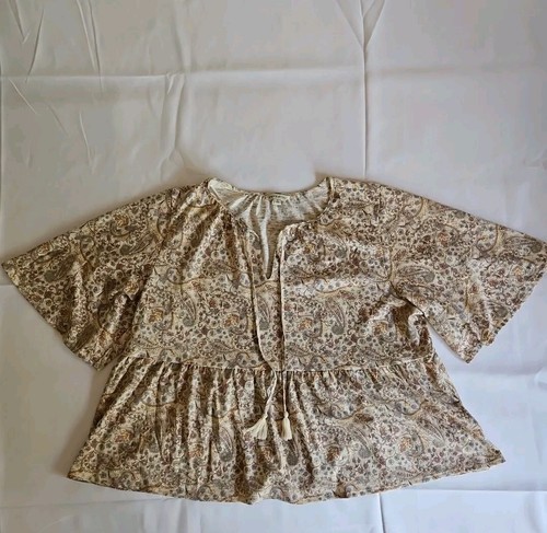 Camicia Frye & Co. donna cravatta spaccata collo manica gomito stampa tuta taglia 1X - Foto 3 di 9
