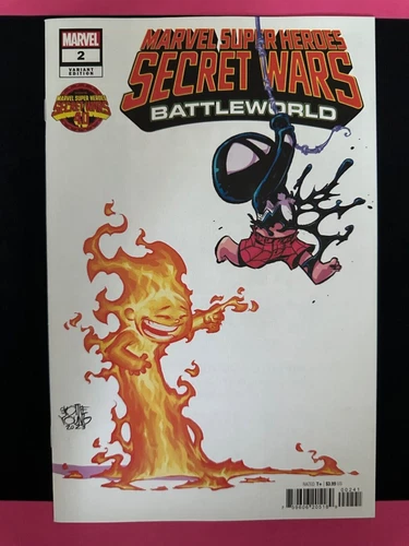 Marvel Super Heroes Secret Wars: Battleworld #2 Skottie Young Variant NM