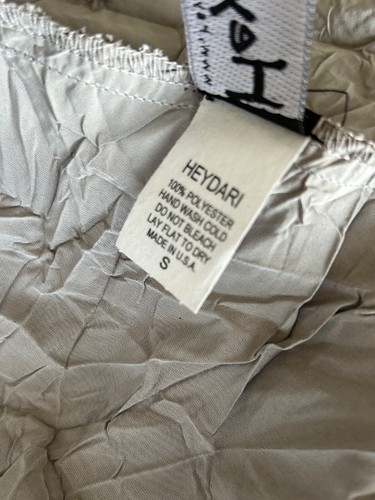 Heydari grau Staubmantel Jacke Lagenlook Fallschirm Crinkle tragbar Art Boho S - Bild 13 von 14