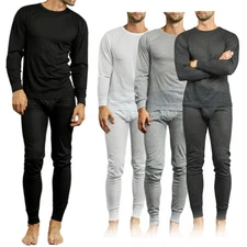 Knocker Men's Thermal Underwear Waffle Knit Long John Top and Bottom 2 PC Set
