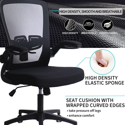 Ergonomic Mesh Home Office Chair Adjustable Height Swivel Lumbar Support - Picture 6 of 8