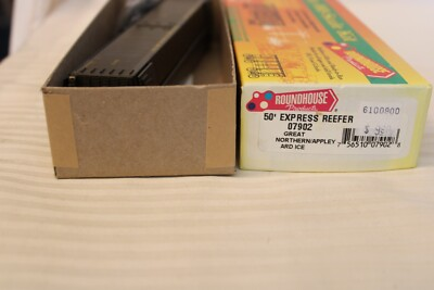 #ad #ad HO Scale Roundhouse 50#x27; Express Reefer Box Car Great Northern Green X877 $30.00