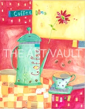 Kitchen Collage Art Prints Food and Drink Set of 4 11x14 in