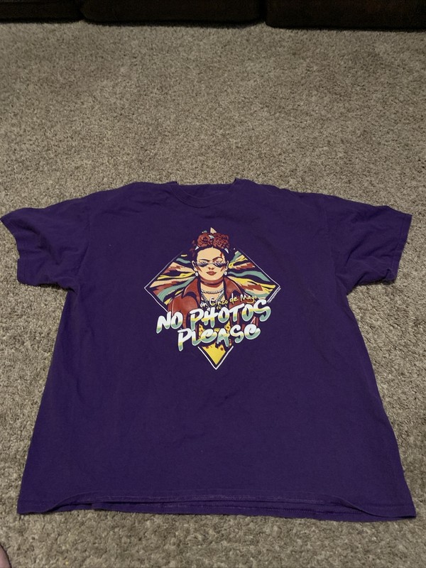 Frida Kahlo Mexican Painter T-shirt XL No Photos Please Cinco De Mayo Purple