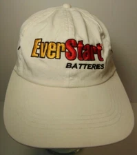 New Everstart Batteries Walmart Advertising ADJUSTABLE White BASEBALL HAT CAP