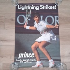 Jennifer Capriati Lightning Strikes Tennis Poster White