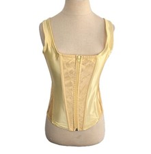 Empire Intimates Vtg Womens Gold Corset Bustier Boned Size 36 Made In USA New