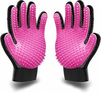 Haustier Fellpflegehandschuh Katzen Hunde Pferde Massagehandschuh Rosa 1 Paar