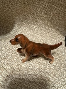 Vintage Irish Setter Pointer Dog Paw Up Ceramic Figurine 5” X 3”