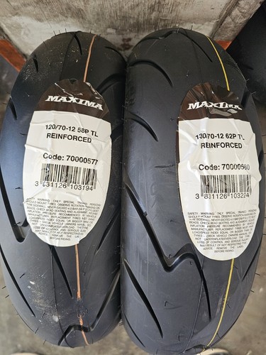 Coppia Pneumatici 120/70-12 58P 130/70-12 62P MITAS MAXIMA VESPA 300 DOT24/25 - Foto 2 di 3
