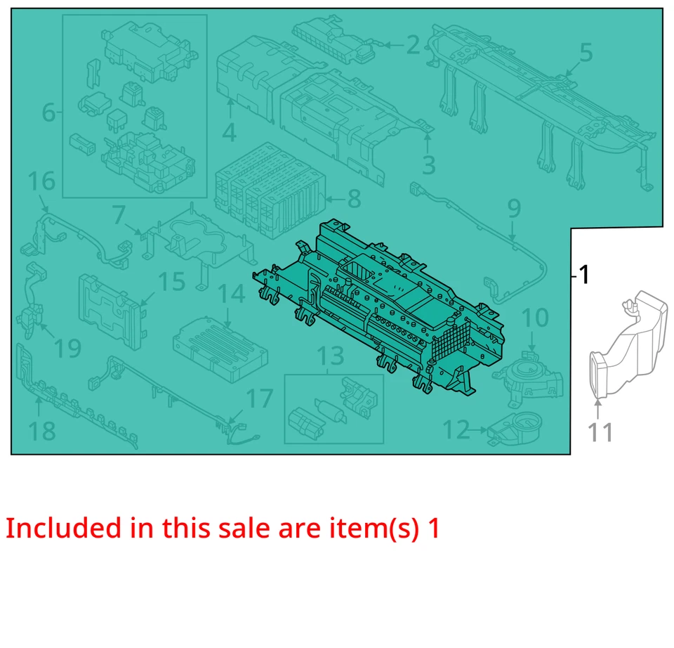 2023-2024 KIA SPORTAGE OEM LI-ION BATTERY SYSTEM ASSEMBLY 37501CH000 - Image 3 of 4