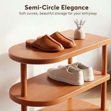 Senmeo Bamboo Shoe Rack For Narrow Hallway, 6...