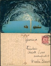 Cartoline Capri La Crotta Azzura 1930 gel sello Capri