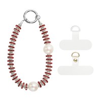 Kristall Perlen Handy-AnhäNger (14Cm, Rot) FüR Handy-Kette