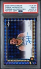 2025 TOPPS CHROME CHROME PURPLE GEO #TCA-TH TYRESE HALIBURTON /75 PSA 9 AUTO 10
