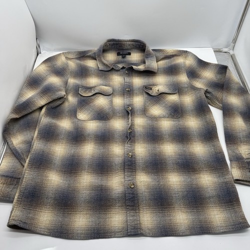 Brixton Flannel Mens XL Plaid Cotton Heavy LongSleeve Western Cowboy Shirt Twill - Picture 2 of 12