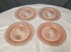 1930s Miss America Pink Depression Glass Salad Plates, Set Of 4