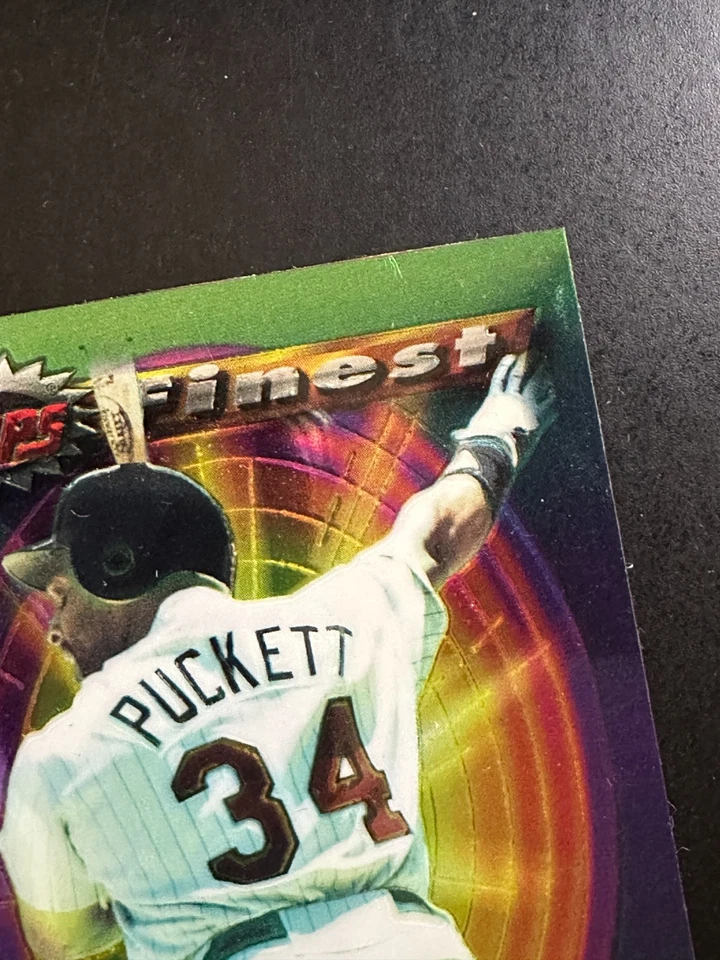 Kirby Puckett 1994 Topps Finest Blank Back Chrome Cut Box Top Oddball RARE READ! - Image 3 of 3