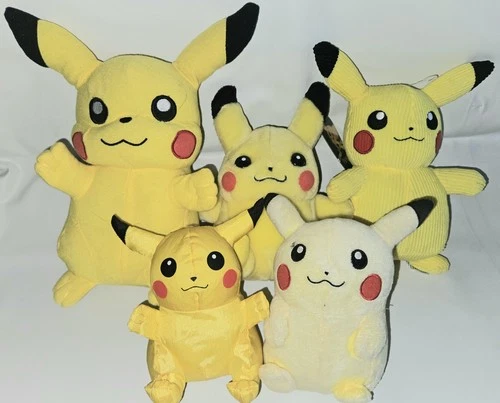 Lot Of 5 Pokemon Pikachu Plush VTG - The Toy Factory - Hasbro - Jazwares 6"-12"