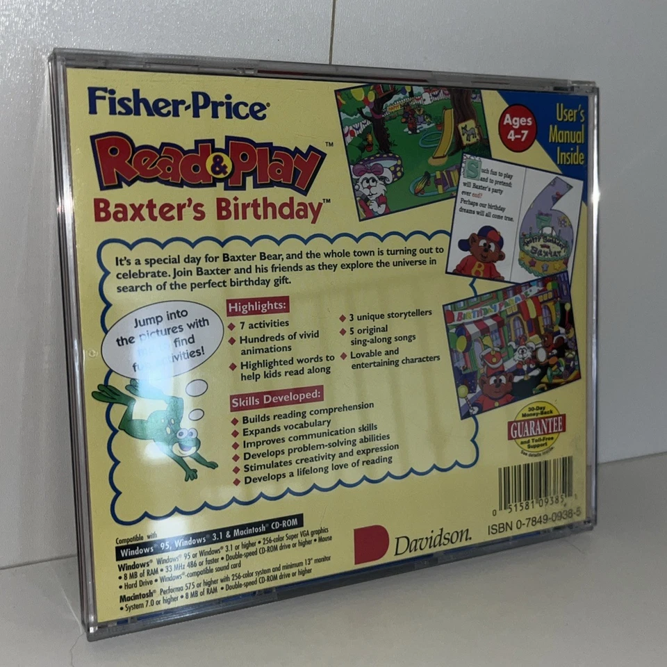 Fisher Price Read & Play: Baxter's Birthday PC MAC CD kids build reading skills! - Image 2 of 3