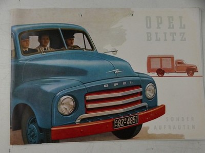 Opel Blitz 1 3/4 to Express Truck 1957 Catalog Punched To-10180