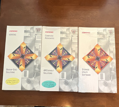 Vintage Compaq Backup Exec Solutions/ ARCserve/IT Storage Utility Sealed 1999
