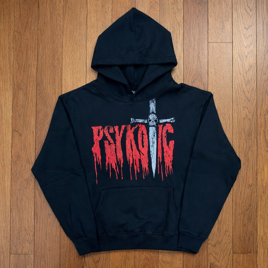 Osamason Psykotic Black Skull Sword Tour Hoodie 2026 Merch 100