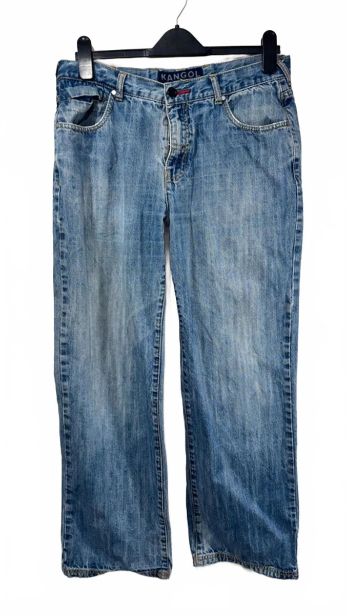 Jean Homme Kangol Délavé Bleu – Coupe Tapered – Taille 36 (Longueur 32) – Occasion En Très Bon état