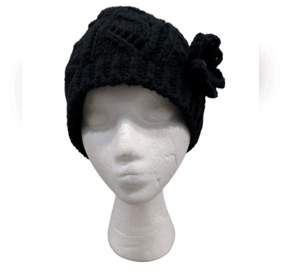 Chaos Handmade Sage Chunky Knit Beanie with Floral Accent Karina Beanie – Chaos Hats main image 4