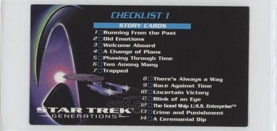 1994 SkyBox Star Trek: Generations Cinema Collection Checklist #71 0as